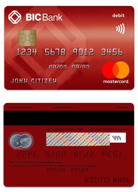 Cambodia BICBank debit mastercard
